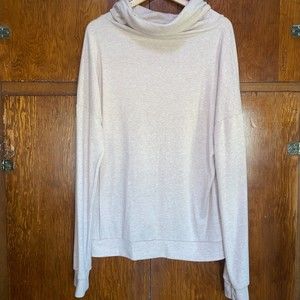 Women's XL Tan Brown Oversized Slouchy Turtleneck Sweater Neutrals Cottagecore